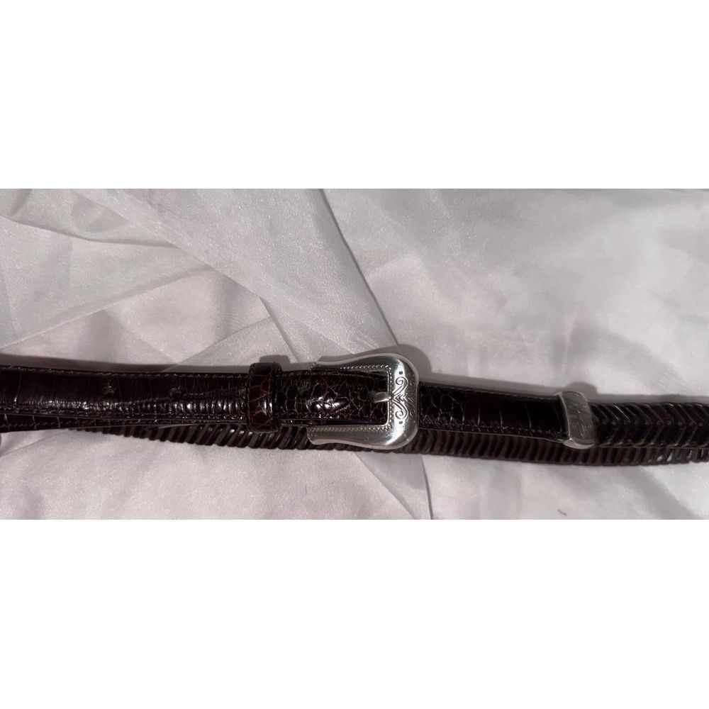 Brighton leather woven braided leather belt